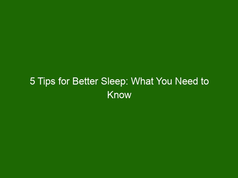 5 Tips for Better Sleep: What You Need to Know About Sleep Hygiene ...