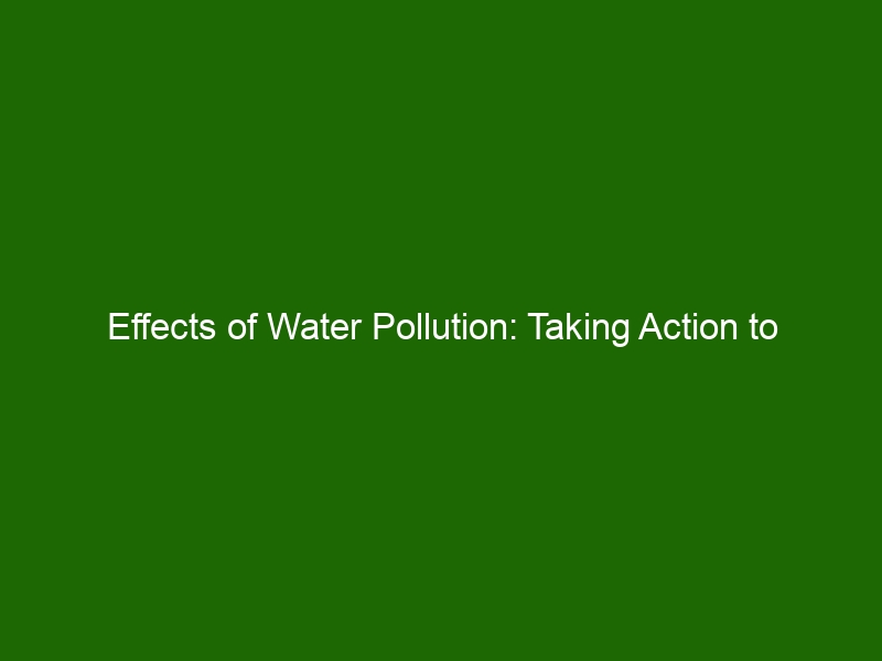 Effects of Water Pollution: Taking Action to Protect Our Planet ...