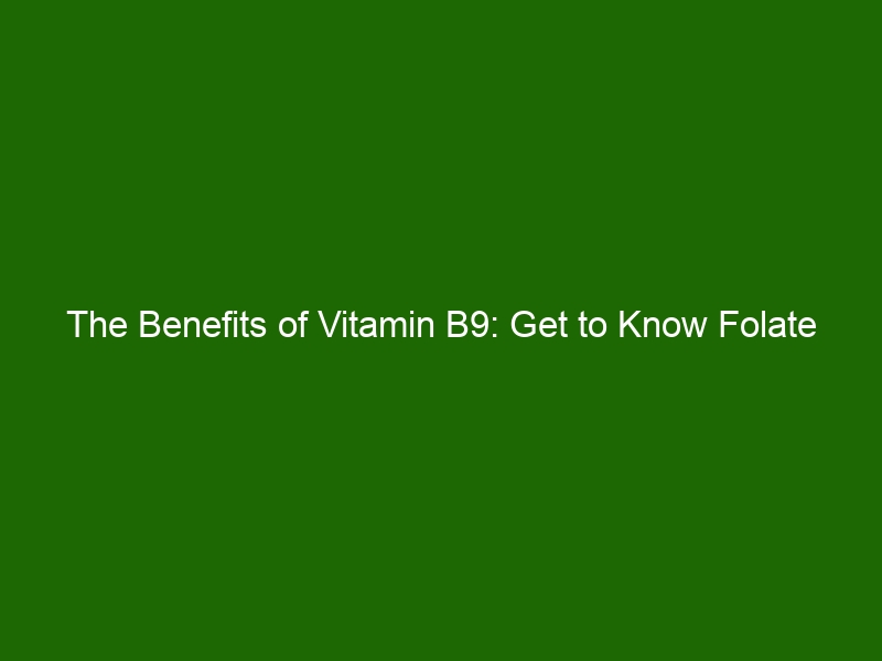 The Benefits Of Vitamin B9: Get To Know Folate And Folic Acid - Health ...