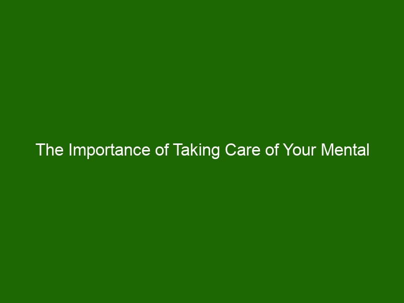 The Importance of Taking Care of Your Mental Health as a Diabetic ...