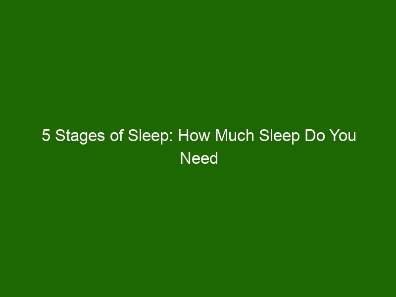 5 Stages of Sleep: How Much Sleep Do You Need Every Night? - Health And ...