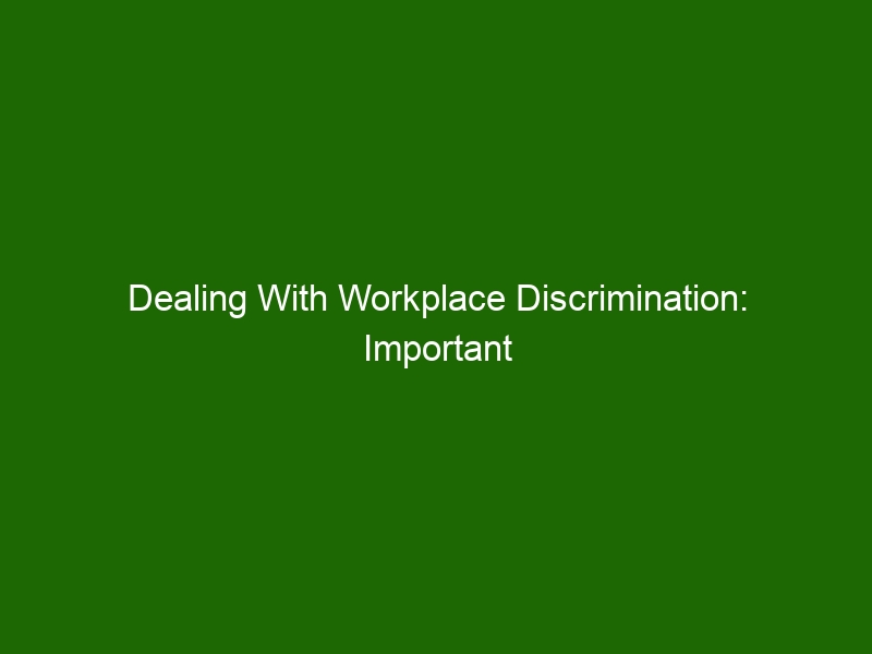 Dealing With Workplace Discrimination: Important Tips For Managers ...