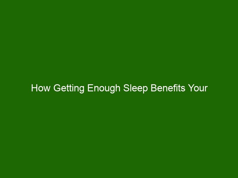 How Getting Enough Sleep Benefits Your Cardiovascular Health - Health 