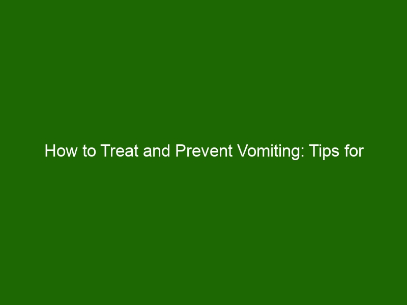 How to Treat and Prevent Vomiting: Tips for Adults and Children ...