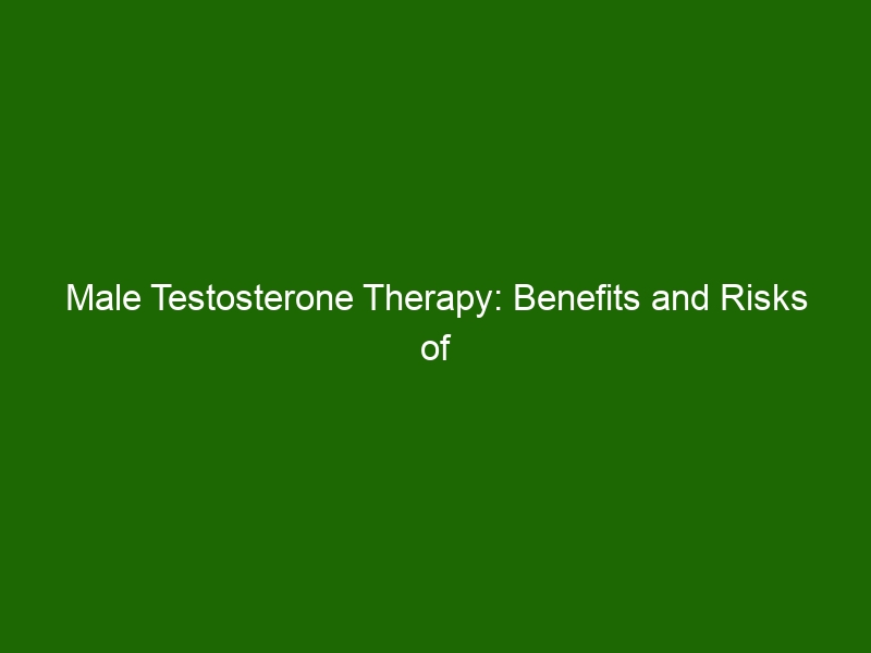 Male Testosterone Therapy: Benefits and Risks of Hormonal Replacement ...