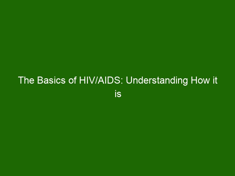 The Basics Of HIV/AIDS: Understanding How It Is Transmitted And ...