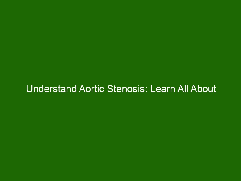 Understand Aortic Stenosis Learn All About Symptoms Risks